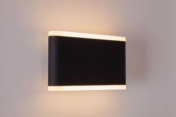 Moderne Buitenwandlamp up down Zwart incl. LED - Garleds Vuu, Overige materialen, Minder dan 50 watt, Wandlamp, Accu