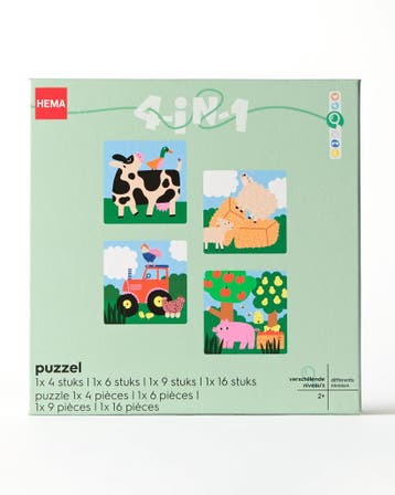 HEMA Puzzelset boerderij, Verzenden, Nieuw