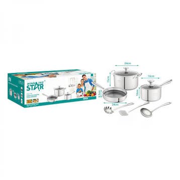 Winning Star St-5101 3-delige Kookset -  Steelpan -, Ophalen of Verzenden, Nieuw