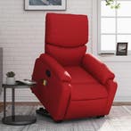 vidaXL Sta-op-massagestoel verstelbaar kunstleer rood, Huis en Inrichting, Fauteuils, Verzenden, Nieuw