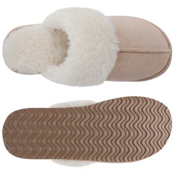 Suède Pantoffel Pluche Gevoerd | Maat 36 tot 45 | Slof Muil, Kleding | Dames, Schoenen, Verzenden, Nieuw, Beige, Pantoffels of Sloffen