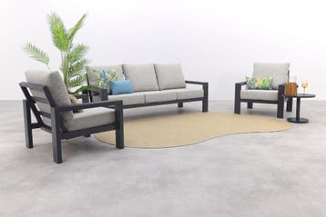 VDG Verano stoel-bank loungeset (3-delig) - Royal Grey, Verzenden, Nieuw, Overige materialen, Loungeset