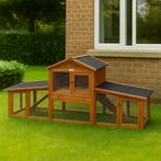 Konijnenhok | Dierenverblijf | Cavia | 204x46x84cm | Hout, Dieren en Toebehoren, Knaagdieren en Konijnen | Hokken en Kooien, Verzenden