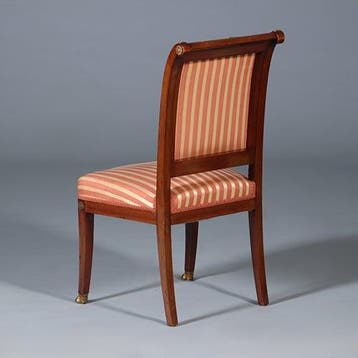 Stel van 6 Mahonie stoelen Empire door Pander ca 1890 incl s, Ophalen of Verzenden