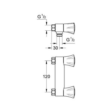 Costa L Douchekraan 12 Cm Hartafstand Chroom, Ophalen of Verzenden, Nieuw
