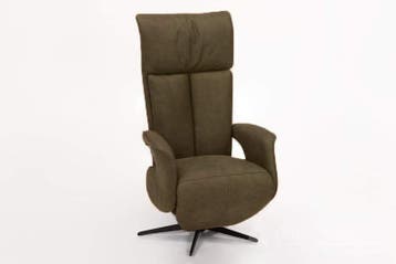 Relaxfauteuil Uitgeest - relaxfauteuils - Groen, Nieuw, Stof