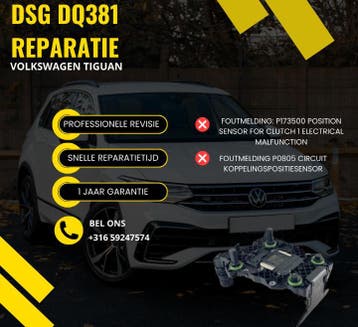 Reparatie DQ381 Volkswagen DSG Foutcodes P173500 / P173600, Nieuw, Skoda