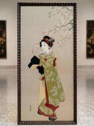 Kato Shinmei (1910-1998) Ritratto Maiko/Geisha in abiti
