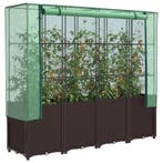 vidaXL Plantenbak verhoogd met kashoes 160x40x153 cm, Verzenden, Nieuw, Kunststof