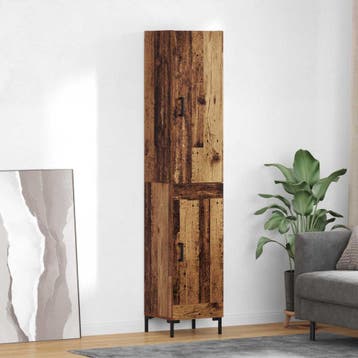 vidaXL buffetkast Oud Hout 34,5 x 34 x 180 cm Bewerkt hout, Minder dan 50 cm, Verzenden, Nieuw, Minder dan 100 cm