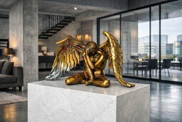 S,Buru - sculptuur, ***GOLDEN FALLEN
