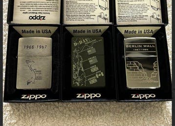 Zippo - Muro de Berlín (1961-1989), D-Day Normandía (1944) y, Nieuw