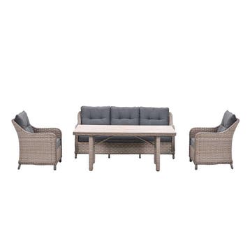 Garden Impressions Nova lounge dining set 4-delig stoel-bank, Tuin en Terras, Verzenden, Nieuw