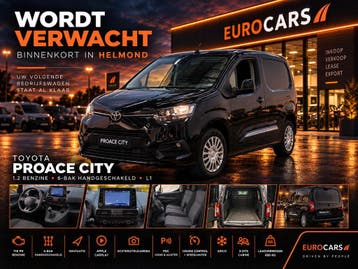 Toyota ProAce City 1.2 Turbo Live, Stof, Gebruikt, Euro 6, Zwart