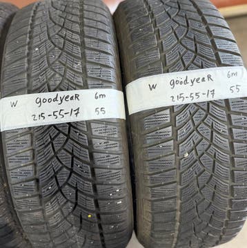 2x 215-55-17 Goodyear Winter 2x 6mm €55 Per Band 215 55 17, Ophalen, 17 inch, Winterbanden, Band(en)