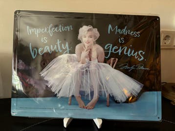 Marilyn Monroe wandplaat - Madness is genuis, Ophalen of Verzenden, Nieuw, Foto of Kaart