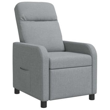 vidaXL Relaxfauteuil Lichtgrijs Stof, Verzenden, Nieuw