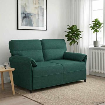vidaXL Bank 100% polyester metalen frame MDF, Multiplex, Huis en Inrichting, Banken | Bankstellen, Verzenden, Nieuw, Stof, Minder dan 150 cm