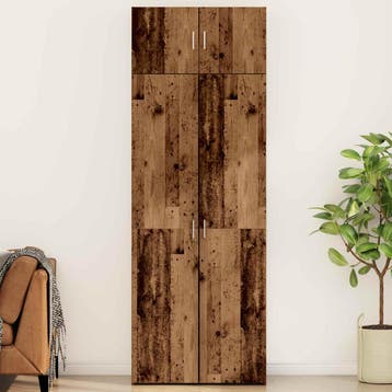 vidaXL Opbergkast 2 st Oudhout 80 x 42,5 x 225 cm, Minder dan 50 cm, Nieuw, Overige houtsoorten, Verzenden