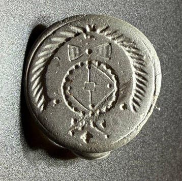 Middeleeuwen, kruisvaardersperiode Brons Zegelbezel met
