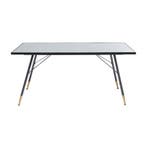 *WOONWINKEL* Kare Design Gomera Zwarte Eettafel Met Ribbelgl, Huis en Inrichting, Verzenden, Nieuw