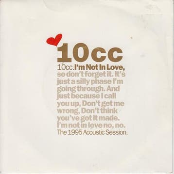 vinyl single 7 inch - 10cc - Im Not In Love (The 1995 Ac..., Verzenden, Zo goed als nieuw, 7 inch, Pop