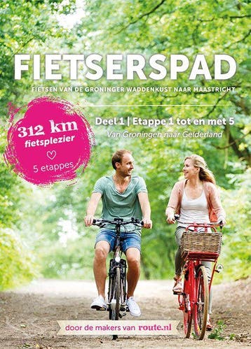 Fietserspad 1 Etappe 1 tot en met 5 Van Groningen naar, Boeken, Verzenden, Zo goed als nieuw, Route.nl