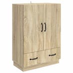 vidaXL Dressoir met lade Sonoma Eiken 66 x 34,5 x 92 cm, Verzenden, Nieuw, Overige houtsoorten, Minder dan 50 cm