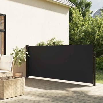 vidaXL Windscherm uittrekbaar 120x600 cm zwart, Tuin en Terras, Verzenden, Nieuw