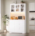 Keukenbuffetkast 100×38,5×180 cm met LED en Stopcontacten, Verzenden, Nieuw