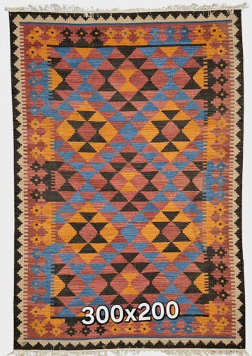 Tribal Kelim Afgan 300x200 handgeweven wollen vloerkleed,  Perzisch tapijt kelim killim wollen vloerkleed handgeknoopt , Ophalen of Verzenden