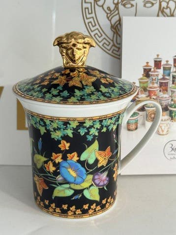 Rosenthal - Versace - Mok - Gouden Ivy mok met deksel / 30
