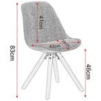 24goodz Eetkamerstoel set van 2 - Duurzame houten poten - Er, Huis en Inrichting, Stoelen, Verzenden, Nieuw