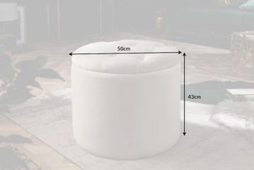 Elegante kruk MODERN BAROK 50 cm champagne fluwelen, Huis en Inrichting, Ophalen of Verzenden, Nieuw