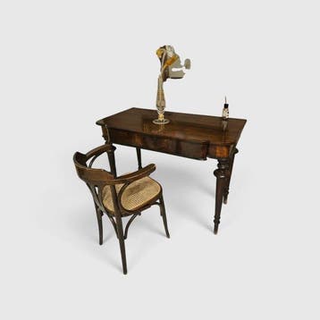 non noto - Schrijftafel - Hout, Antiek en Kunst