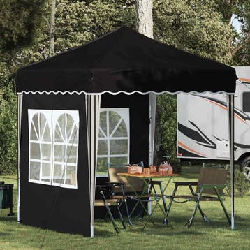 vidaXL Pop-up partytent 195 x 195 x 245 cm Zwart Oxford Stof, Verzenden, Nieuw, Partytent