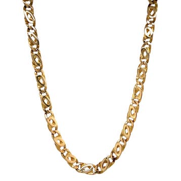 Gouden herencollier valkenoog 63.5 cm 14 karaat, Sieraden, Tassen en Uiterlijk, Kettingen, Verzenden, Zo goed als nieuw, Goud
