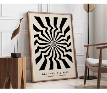 Bauhaus Geometrische Canvas Poster – Retro Wanddecoratie, Verzenden, Nieuw