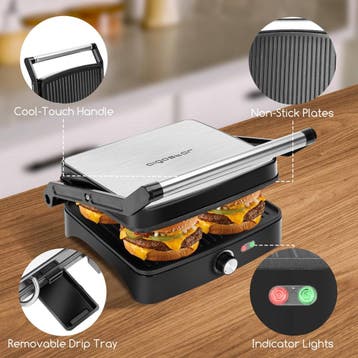 Tosti apparaat - Tosti ijzer - Contactgrill - Grill apparaat, Verzenden, Zo goed als nieuw