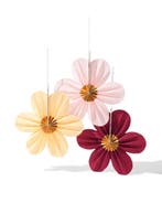 HEMA Waaier 35x35cm papier floraal - 3 stuks, Verzenden, Nieuw