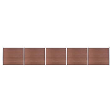 vidaXL Schuttingpanelenset 872x146 cm HKC bruin, Verzenden, Nieuw, Hout