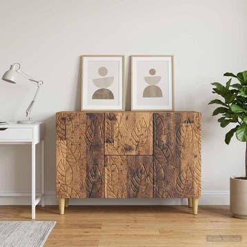 vidaXL Dressoir Oud hout 89 x 34,5 x 60 cm Bewerkt hout, Verzenden, Nieuw, Overige houtsoorten, Minder dan 50 cm