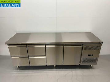 HCB RVS Koelwerkbank 2 deuren en 4 laden 223 cm 230V Horeca, Ophalen of Verzenden, Nieuw in verpakking