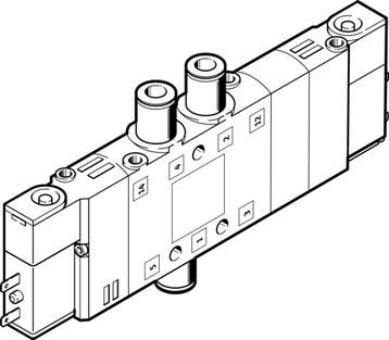 Festo 5/3 Uitgeblazen Lucht Magneetventiel QS-4 180L/Min -, Verzenden, Nieuw