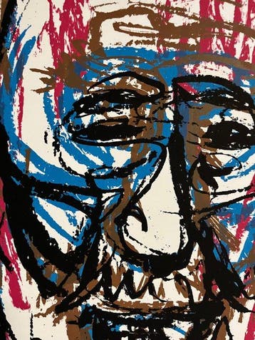 Markus Lüpertz (1941) - Konzertplakat- Benefiz-Jazzkonzert,