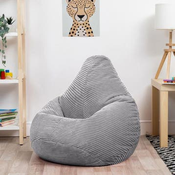 Chillz Kinder Zitzak Corduroy - Lichtgrijs, Verzenden, Nieuw
