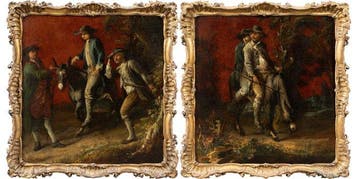 Marco Marcola (1740-1793) - Pair of scenes from the fable of, Antiek en Kunst
