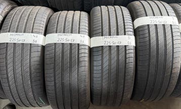 4x 225-50-17 Michelin Zomer 2x4.5mm +2x5mm €55 PST 225 50 17, Auto-onderdelen, Banden en Velgen, Ophalen, Gebruikt, 17 inch, Band(en)