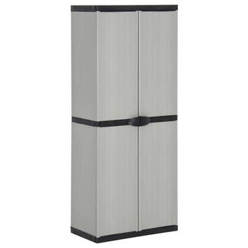 vidaXL Tuinkast met 3 schappen 68x40x168 cm grijs en zwart, Verzenden, Nieuw