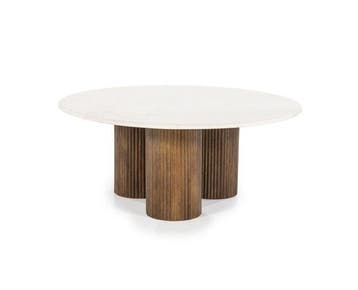 Salontafel Xavi Rond marmer 90 cm - wit | Eleonora, Ophalen of Verzenden, Nieuw
